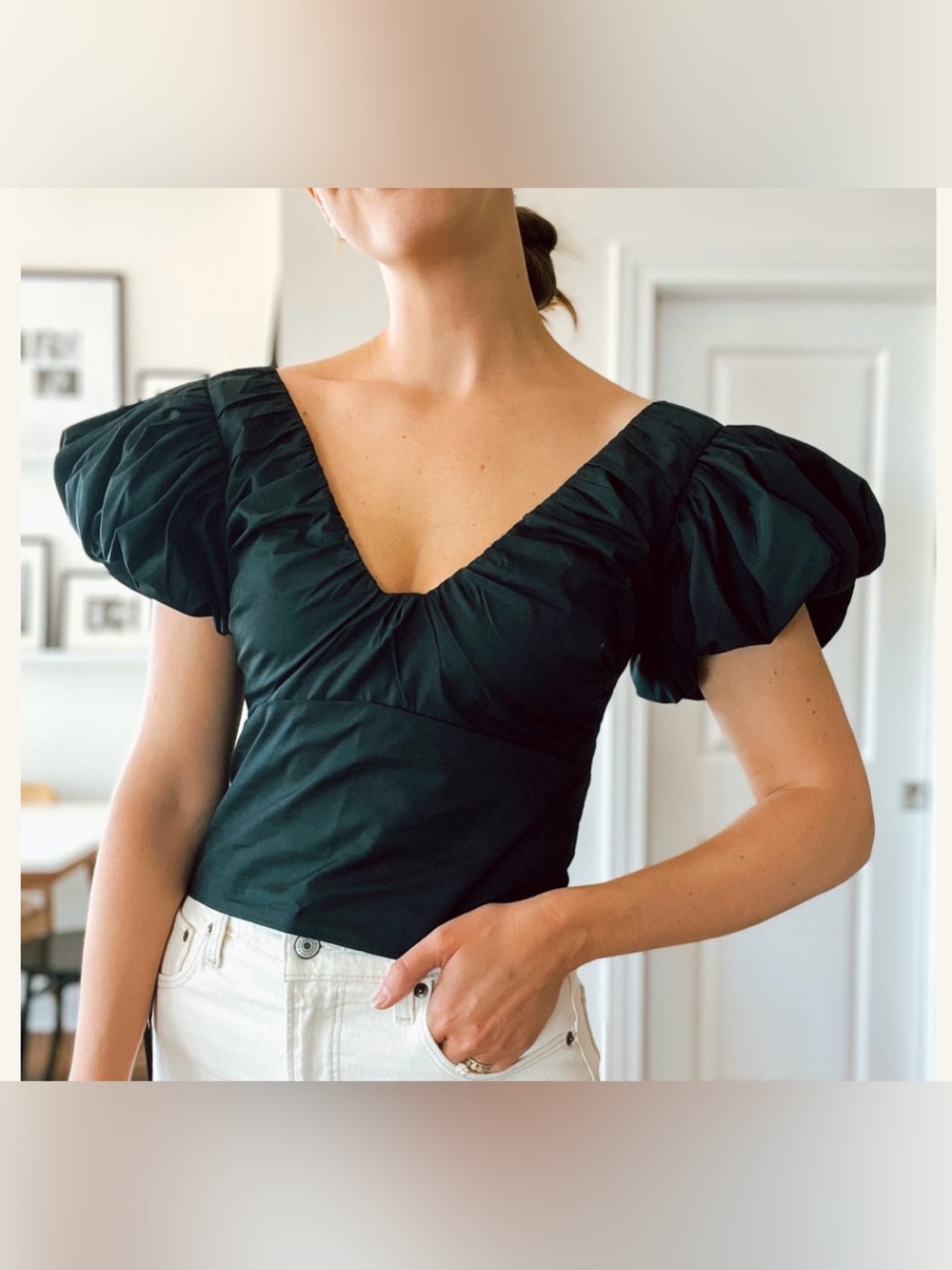 Abercrombie & Fitch Poplin Blouse Top